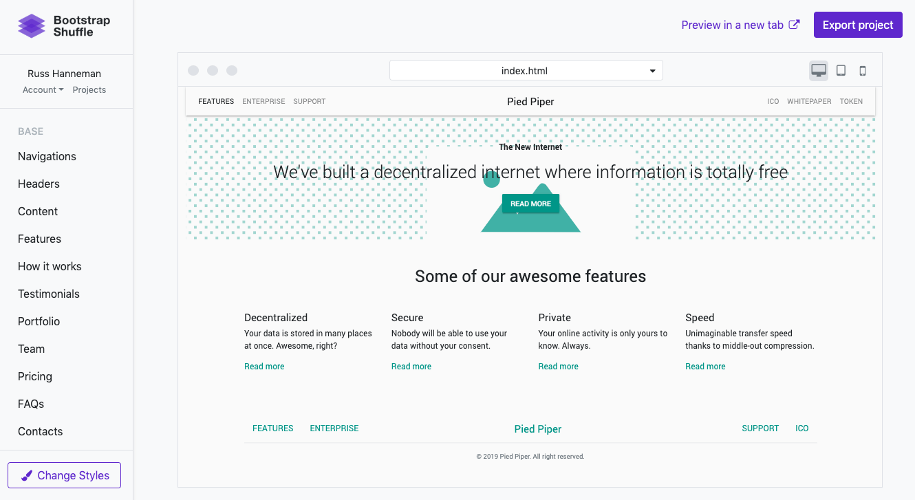 Material Design is coming to our Bootstrap builder! | Shuffle
