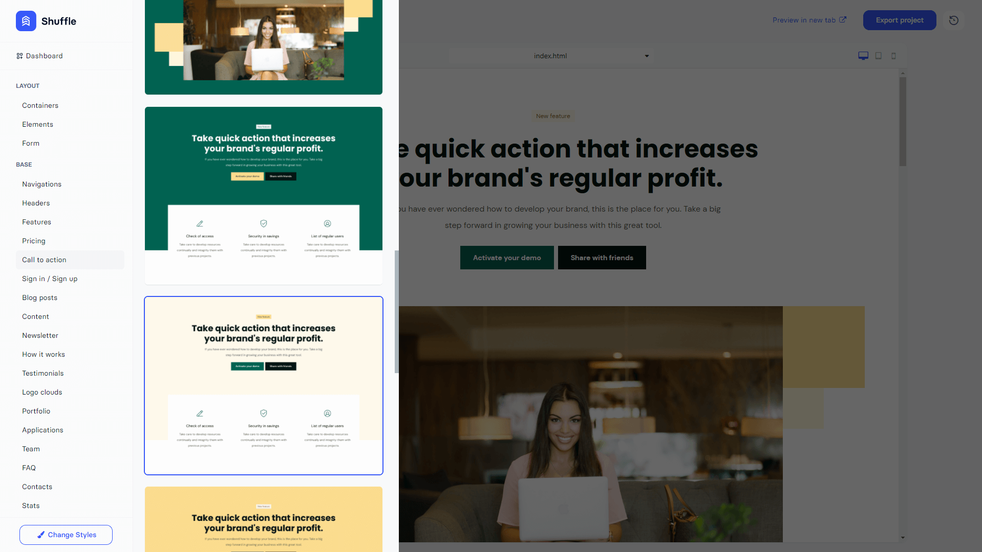 Bulma Database Template Nature Bulma template - Cronos UI | Components list | Shuffle