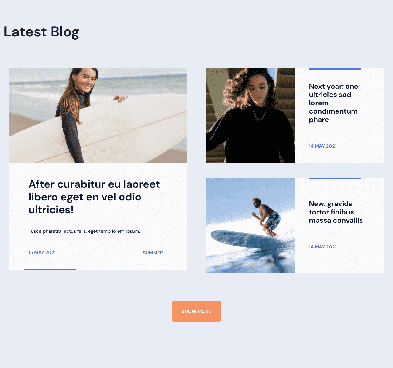 Bootstrap Blog Component