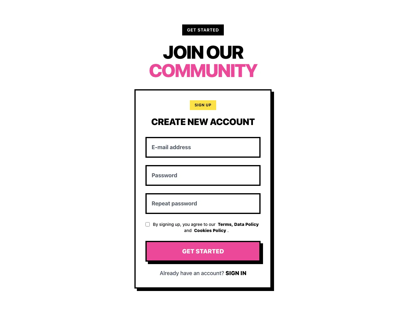 Sign in / Sign up component #13