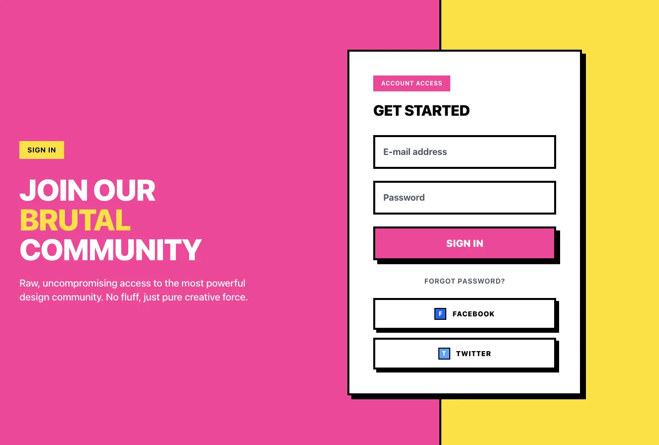 Sign in / Sign up component #6