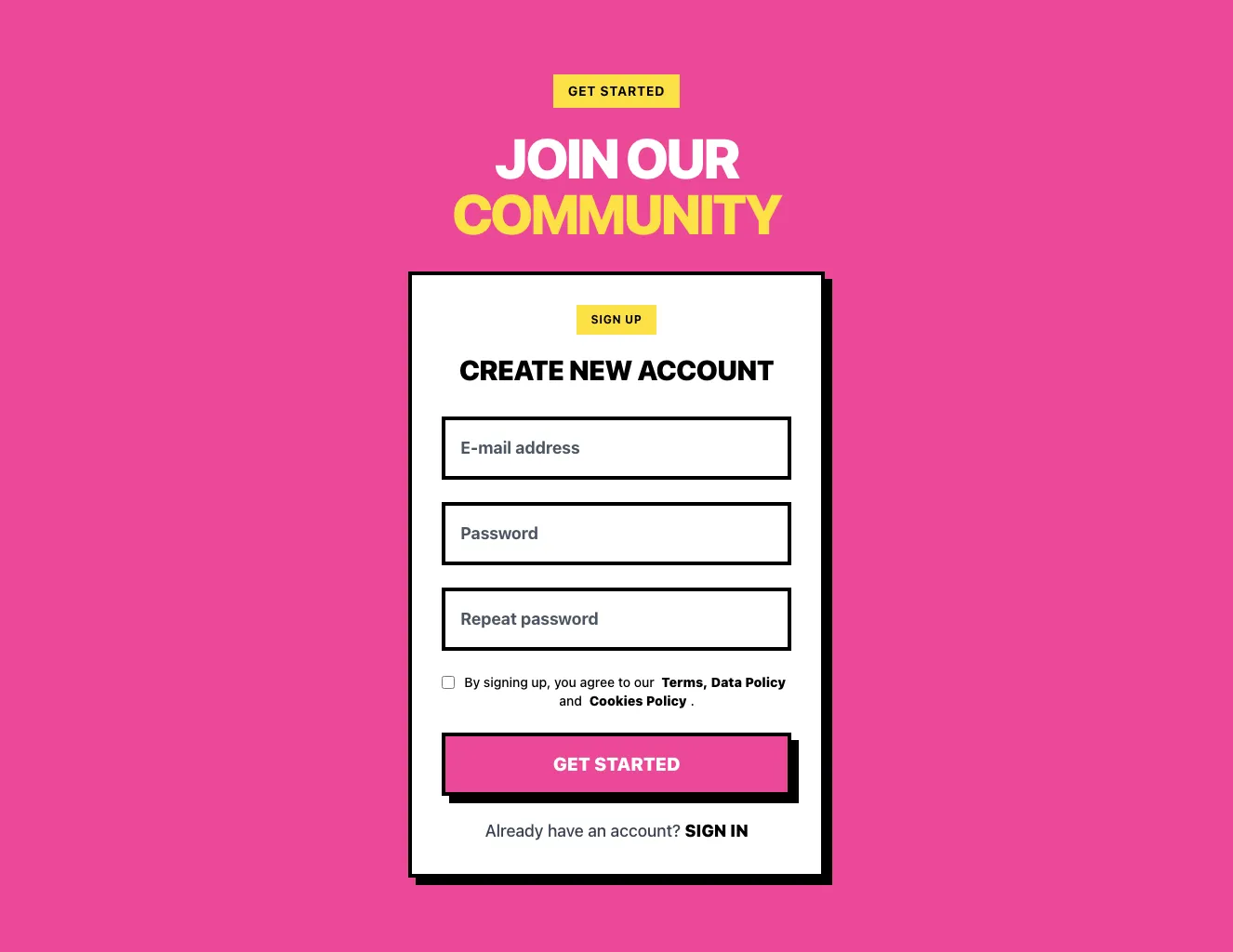 Sign in / Sign up component #15