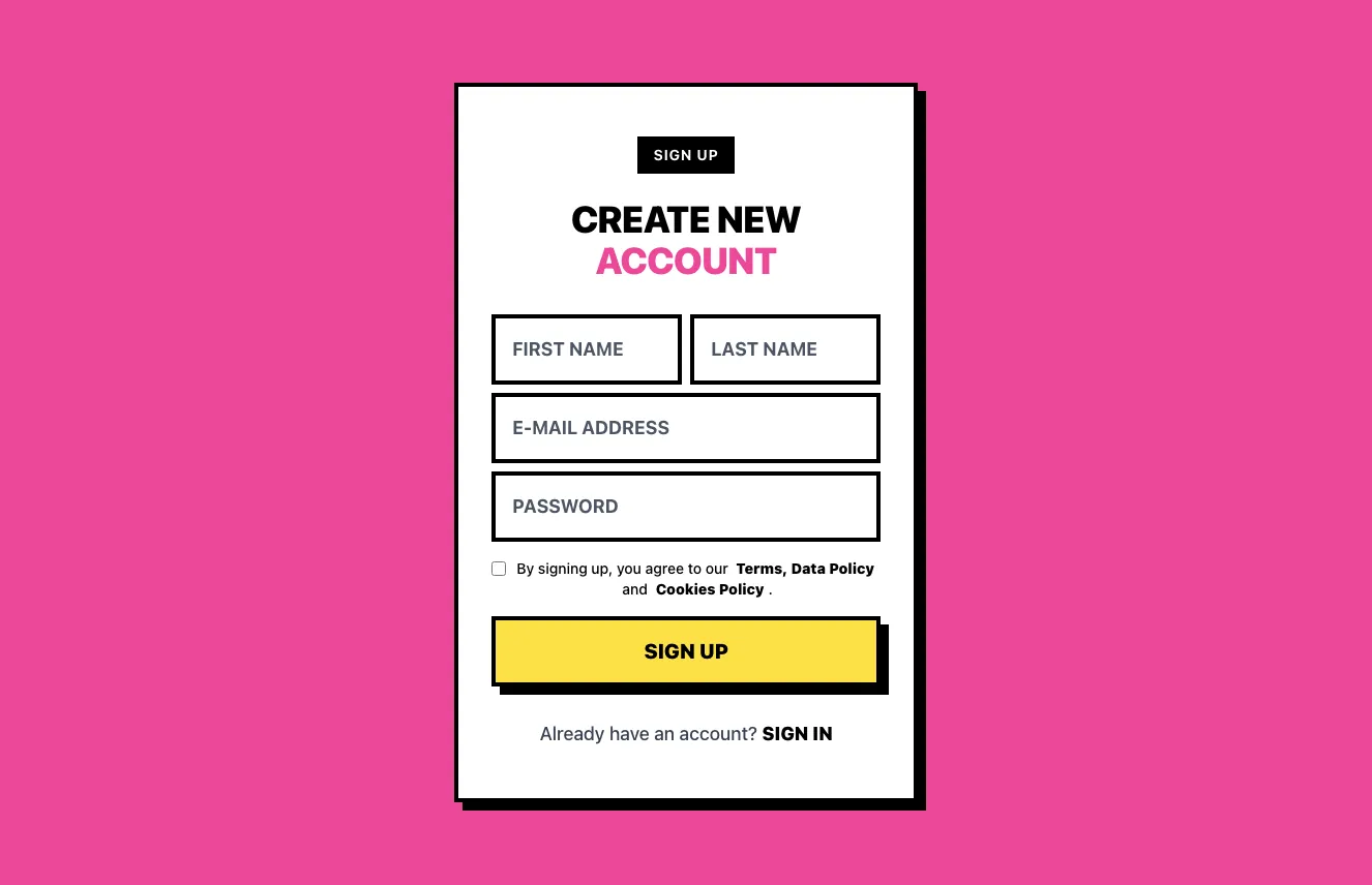 Sign in / Sign up component #19