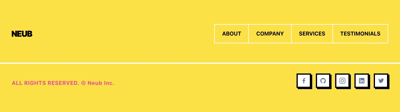 Footers component #6