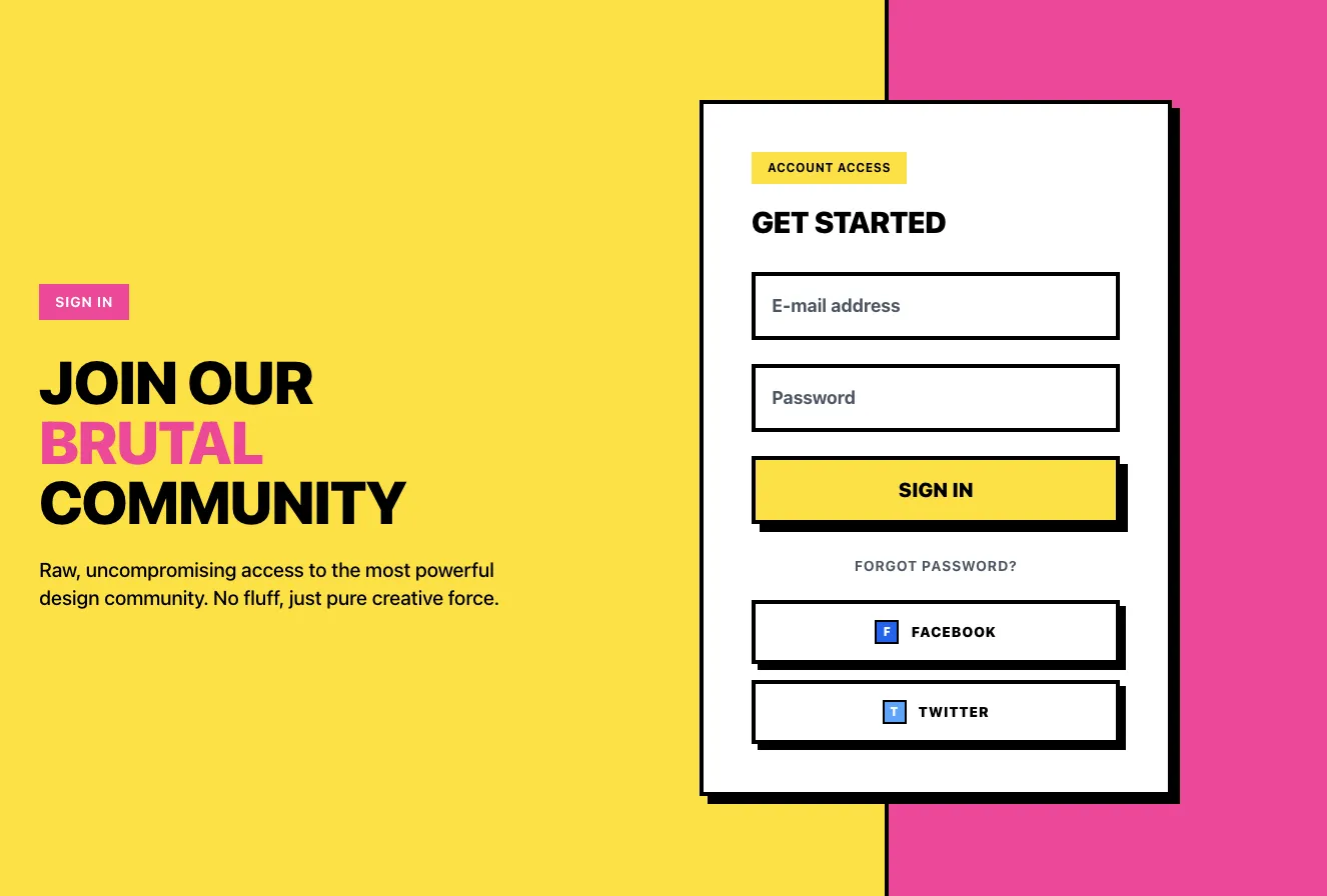 Sign in / Sign up component #4