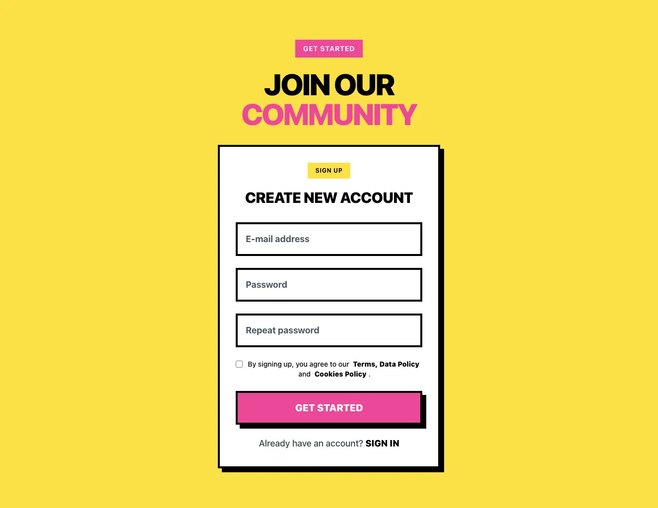 Sign in / Sign up component #14