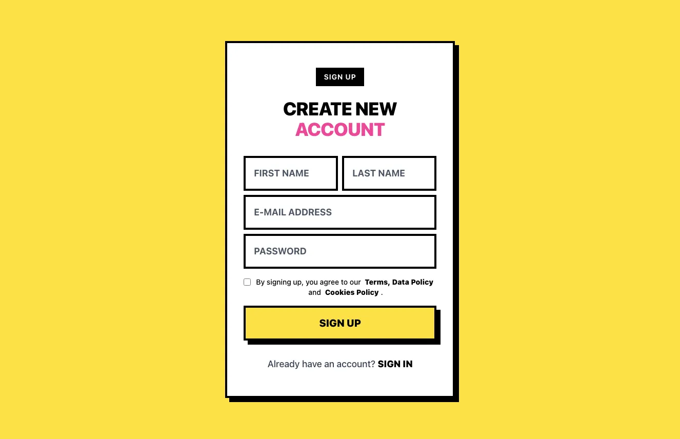 Sign in / Sign up component #20