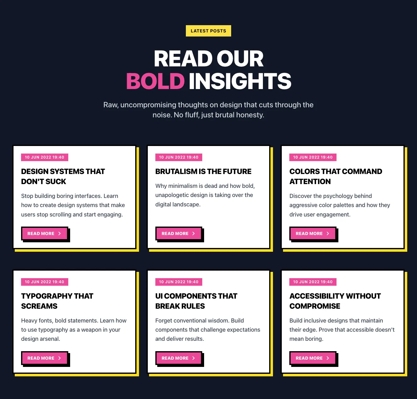 Dark blog component #2