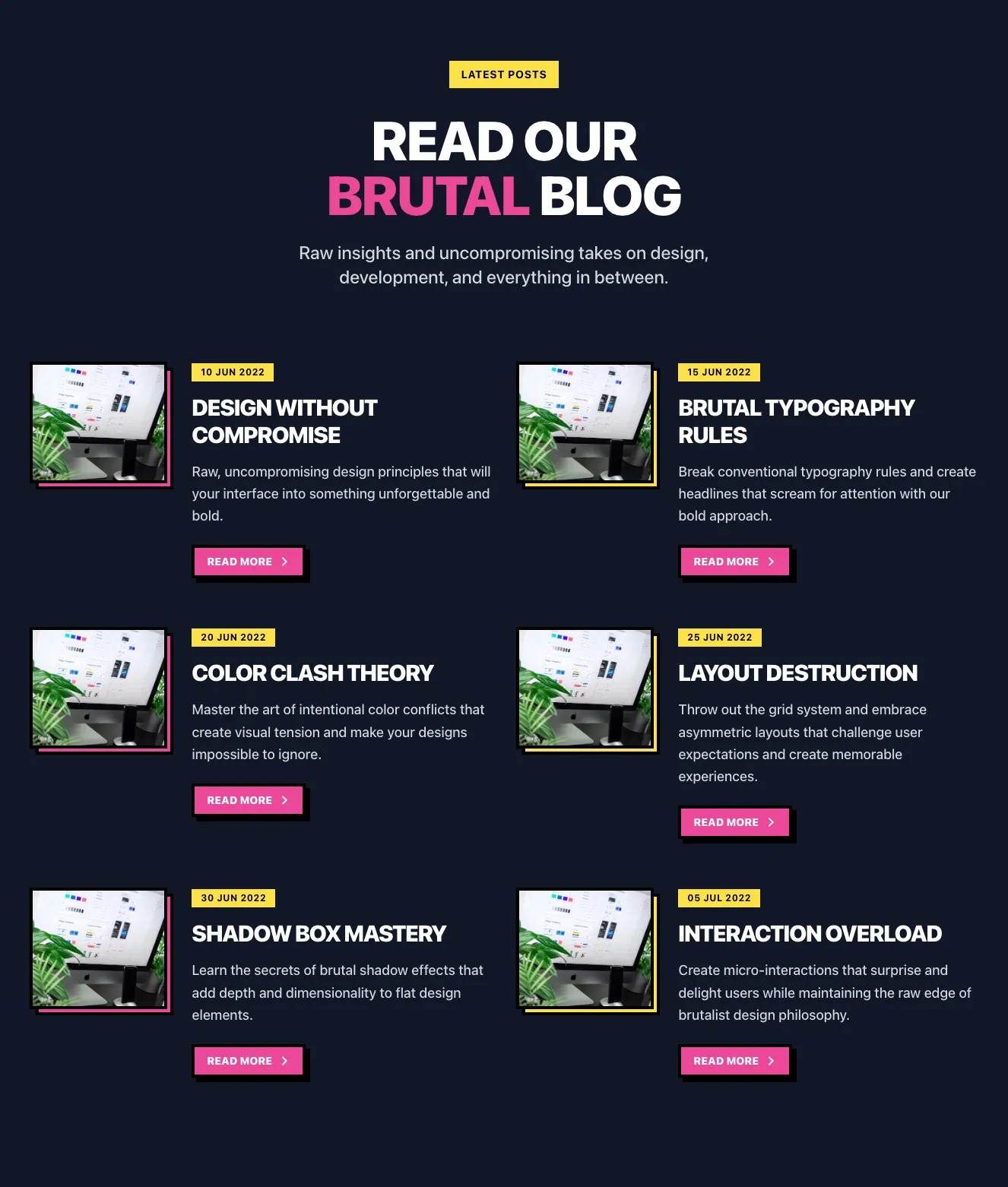 Dark blog component #3