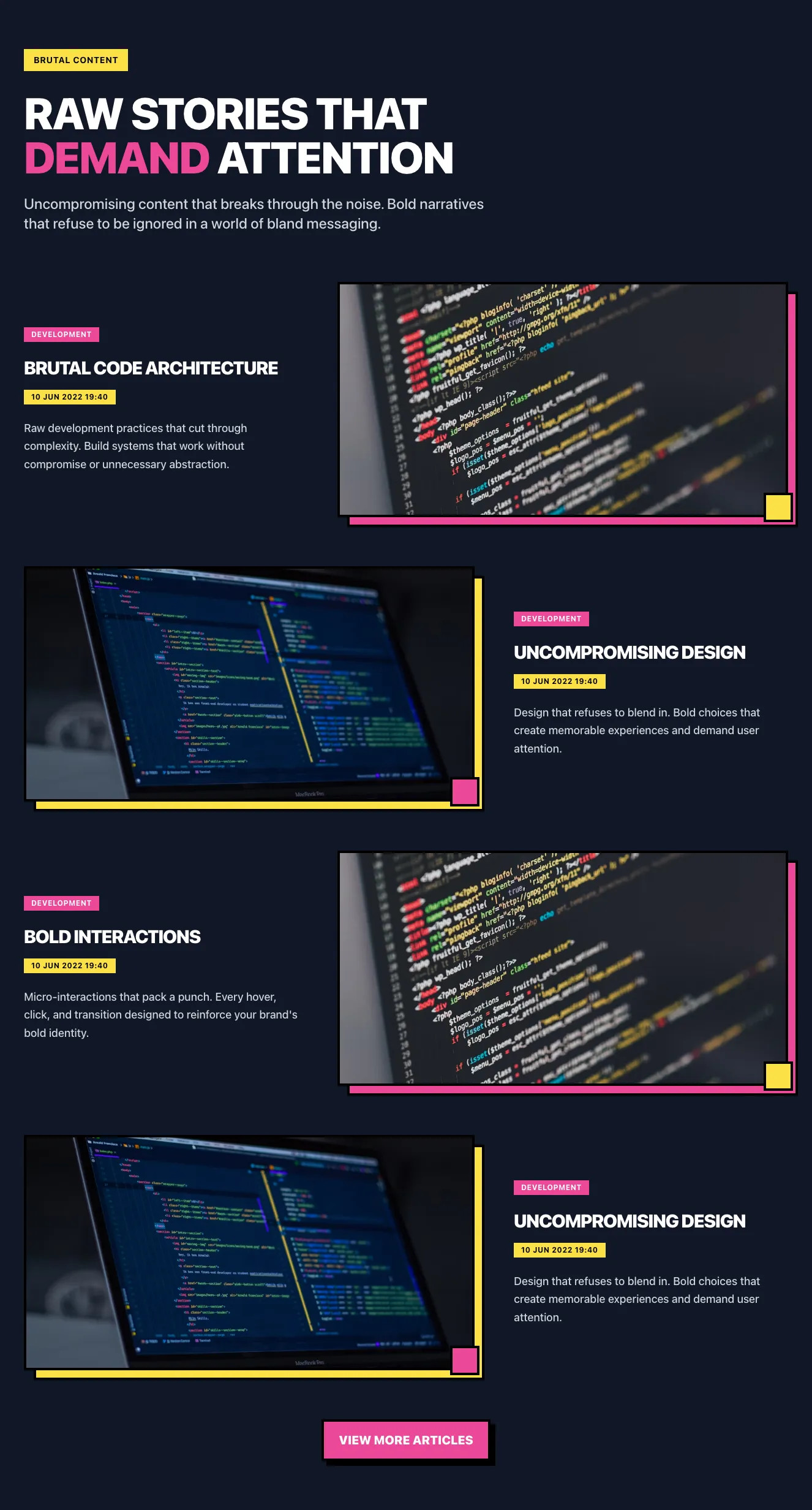 Dark blog component #4