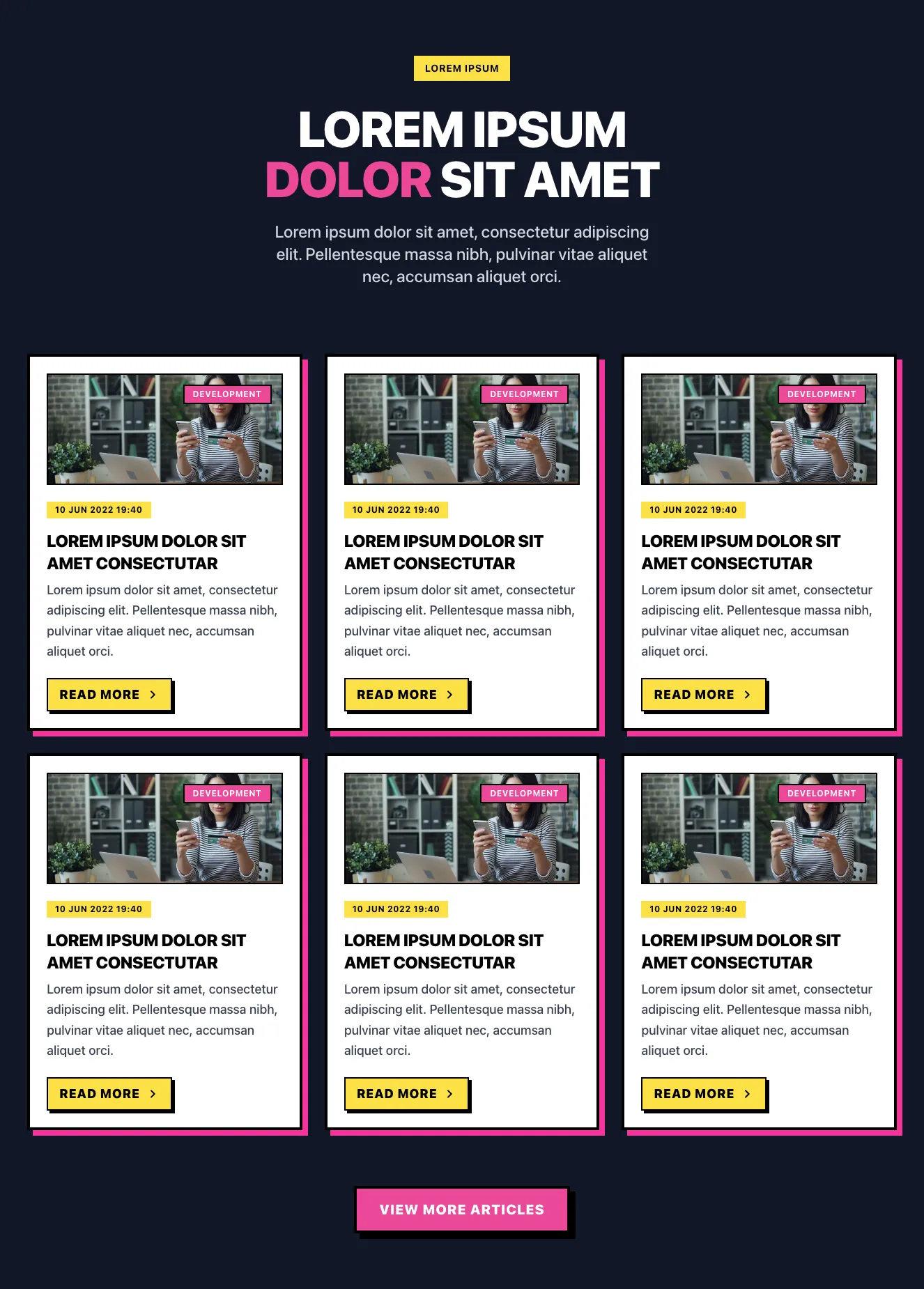 Dark blog component #5