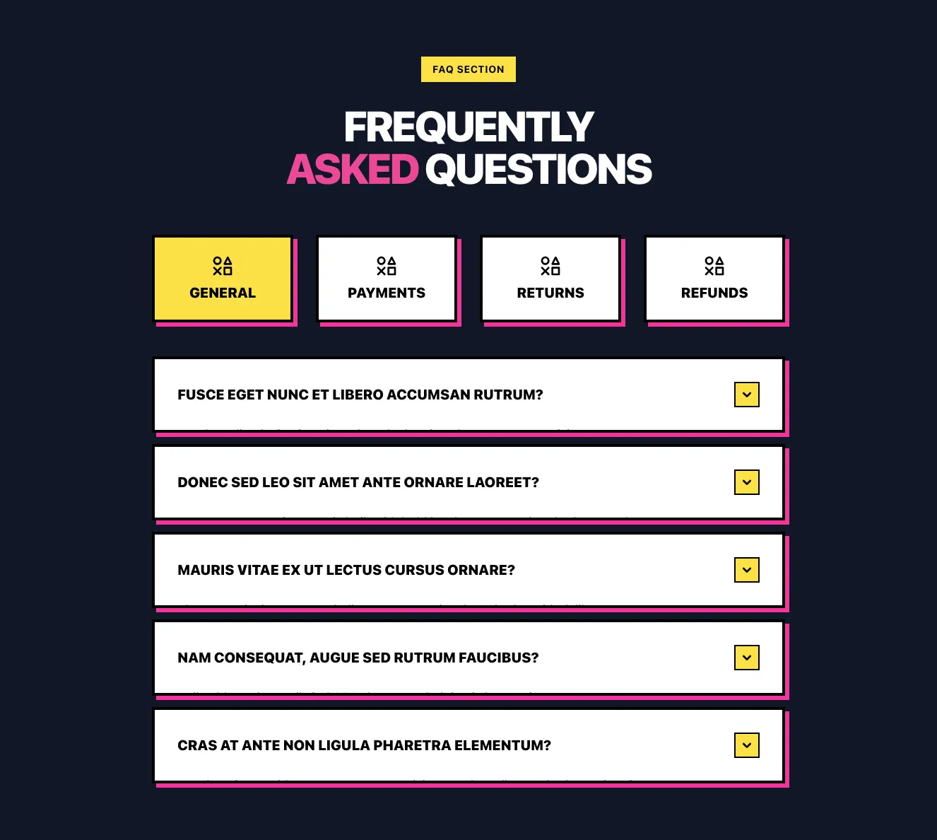 Dark faq component #5