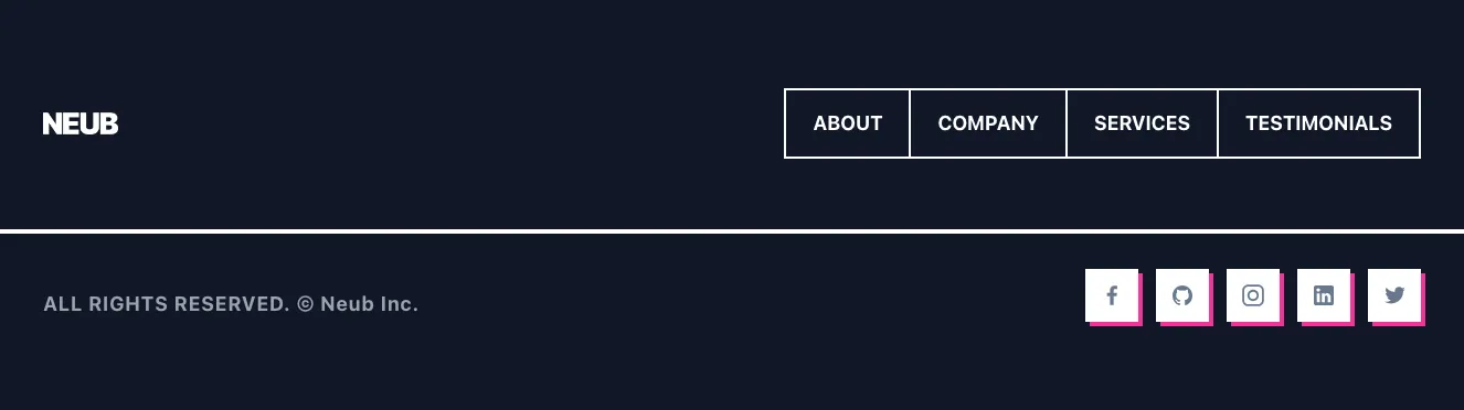 Dark footers component #2
