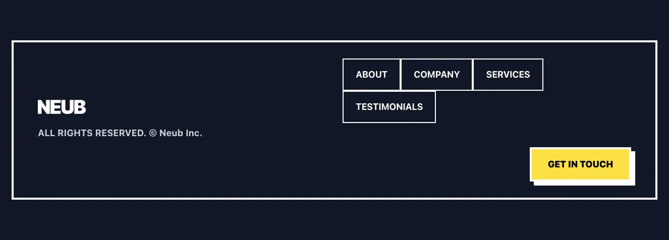 Dark footers component #4