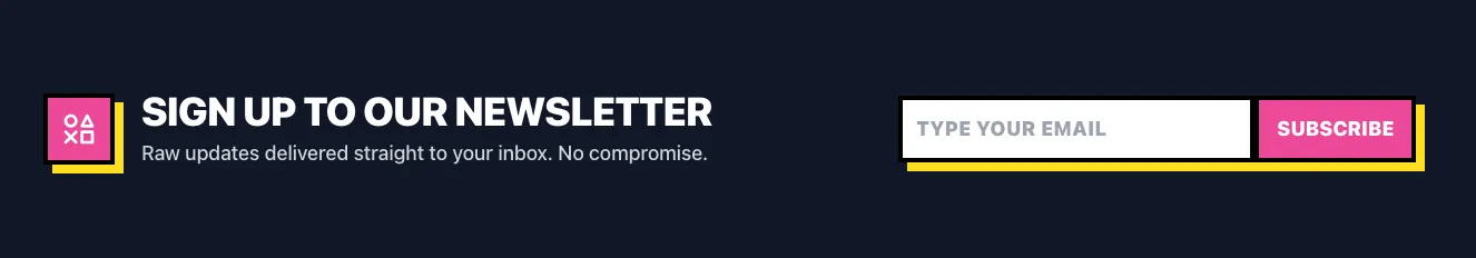 Dark newsletter component #2