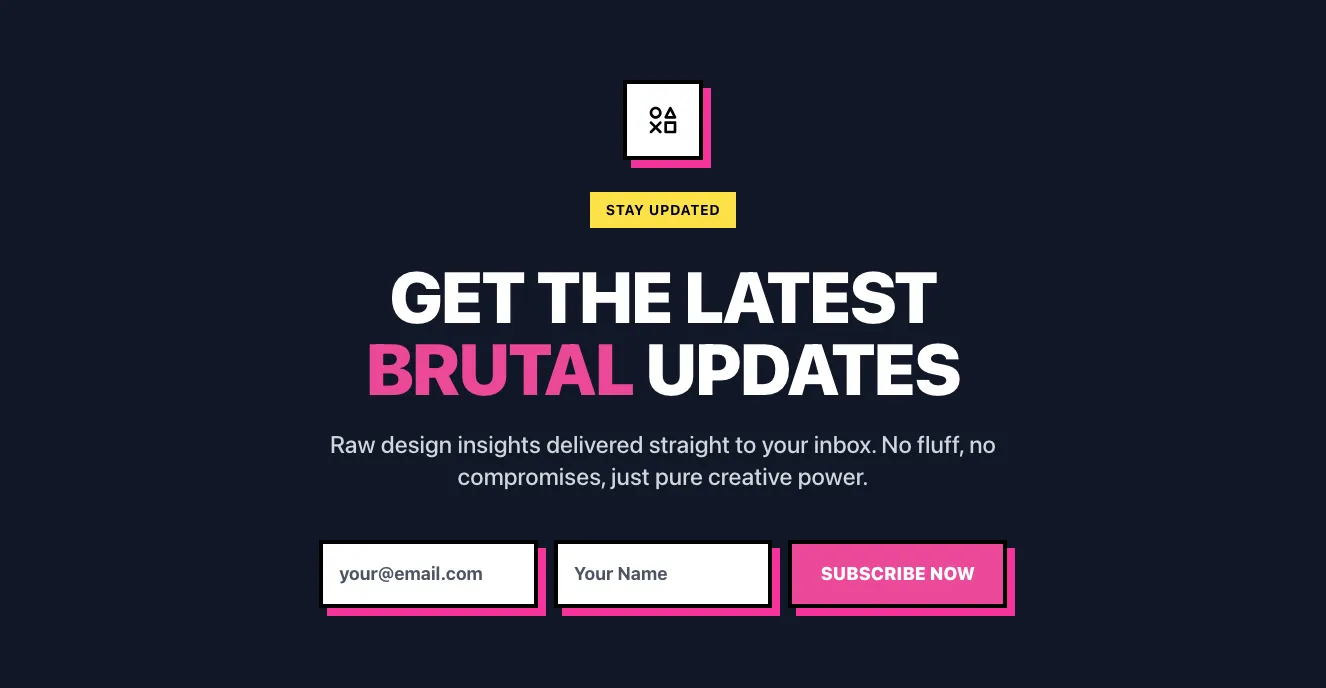 Dark newsletter component #4
