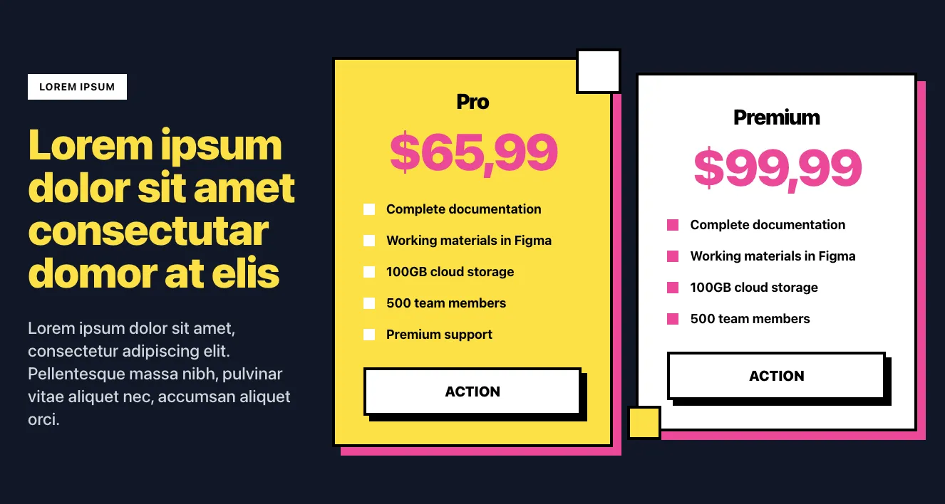Dark pricing component #2