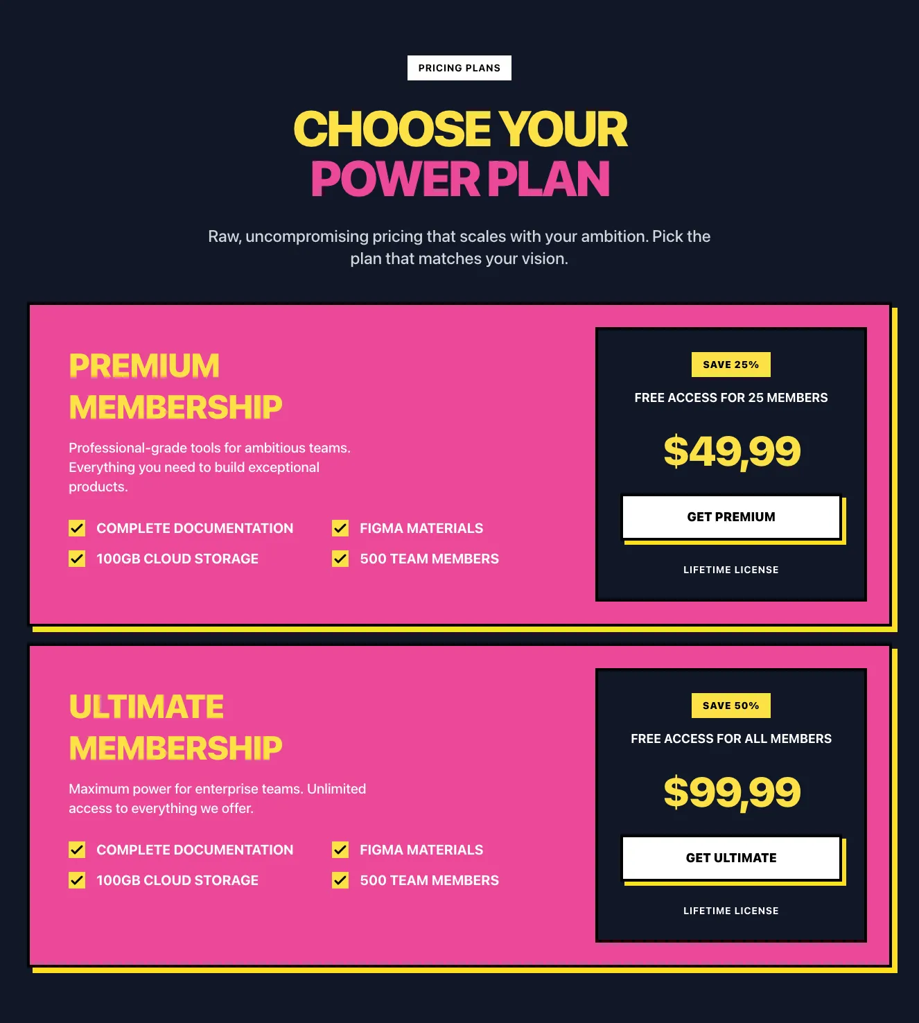Dark pricing component #3