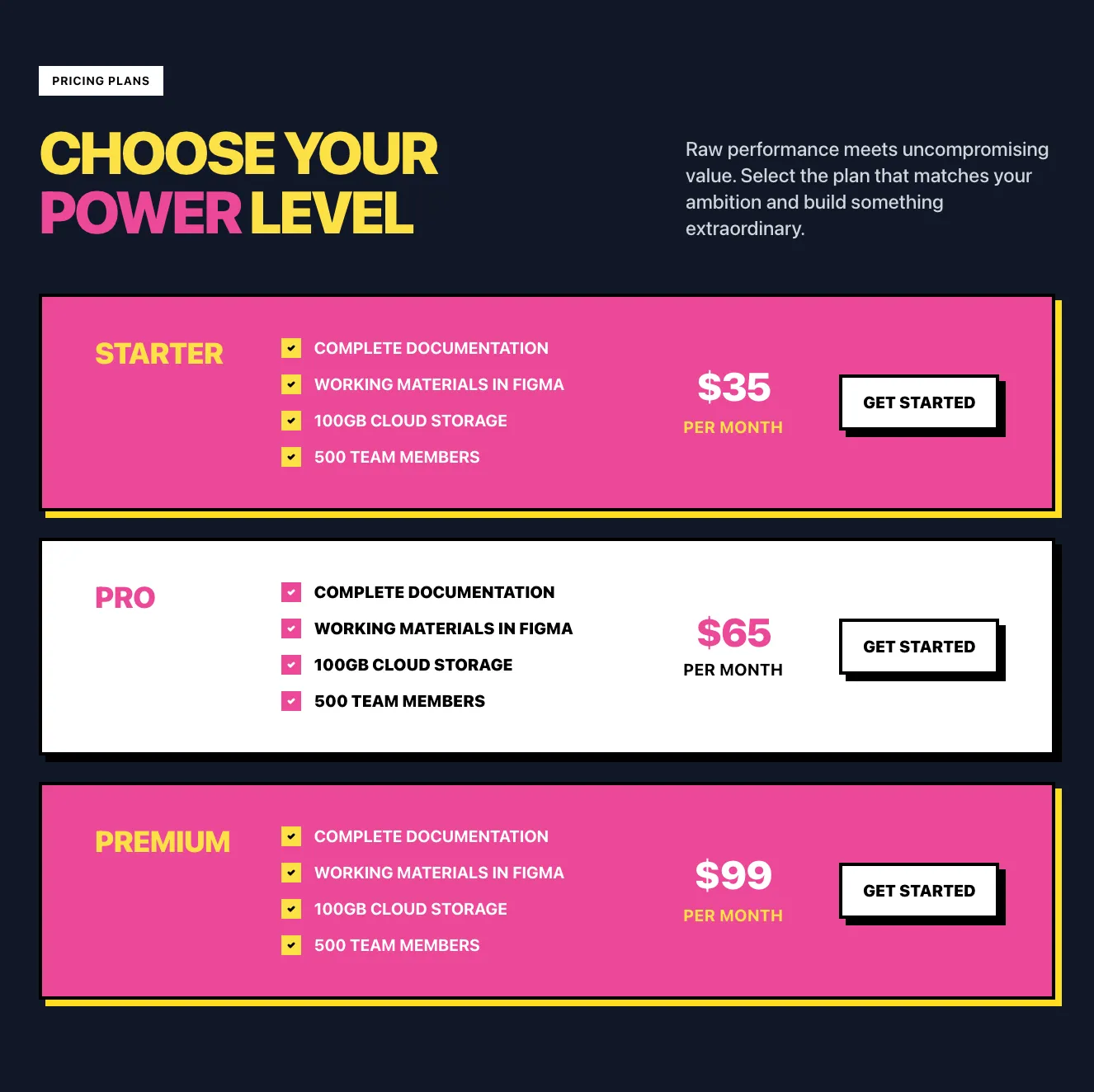 Dark pricing component #4