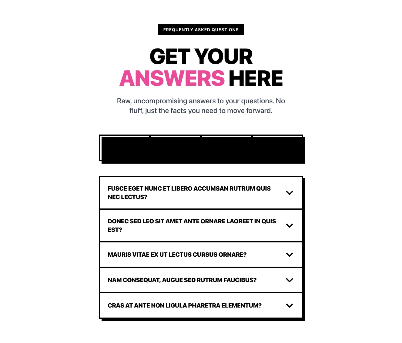 Tailwind FAQ Component