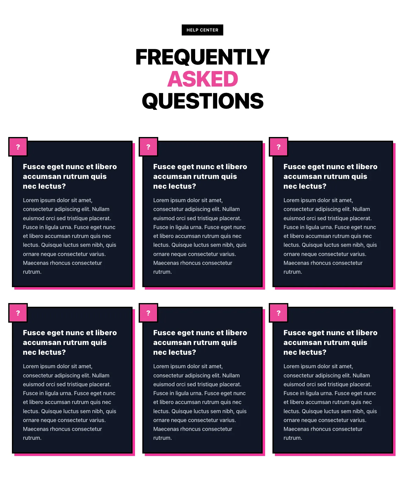 FAQ component #4