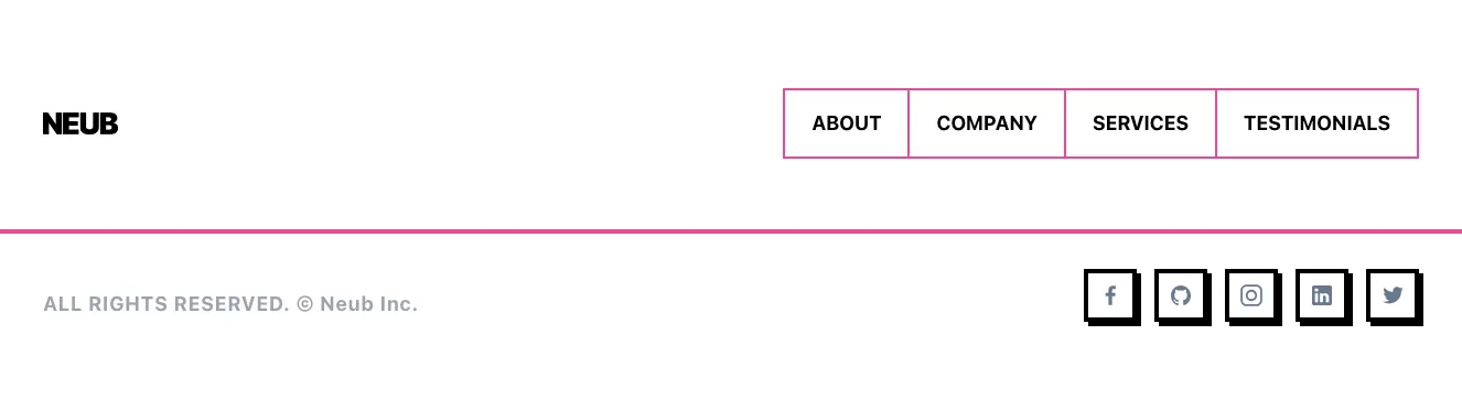 Footers component #2