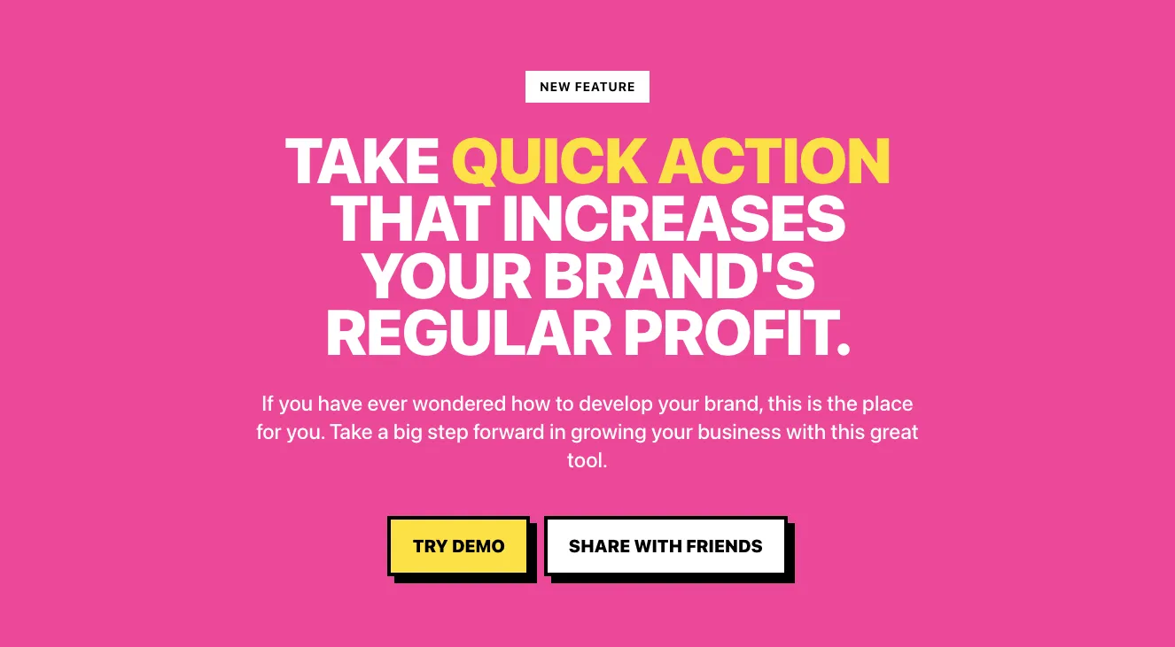Tailwind Pink cta Component