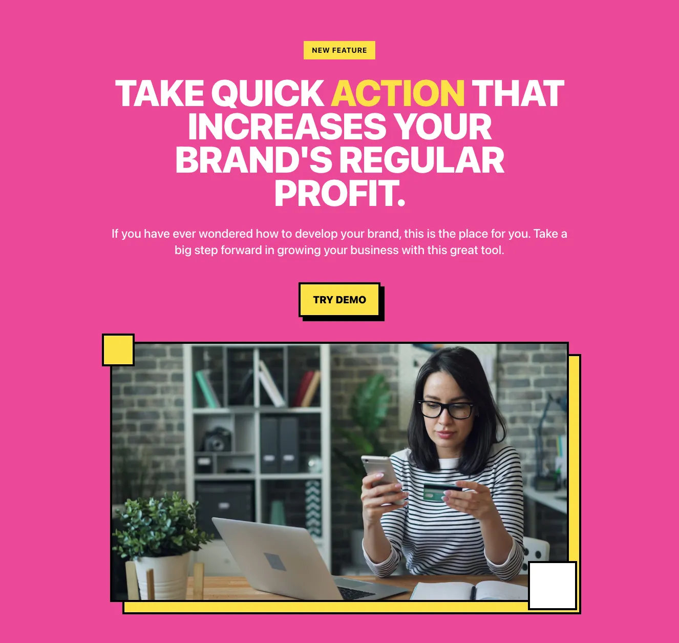 Pink cta component #2