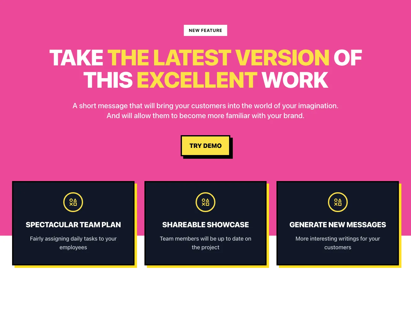 Pink cta component #3