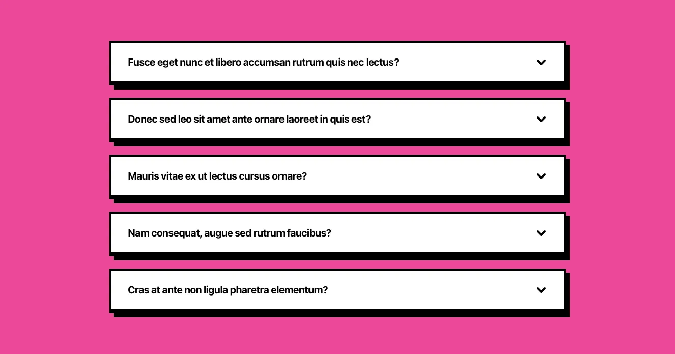 Pink faq component #3