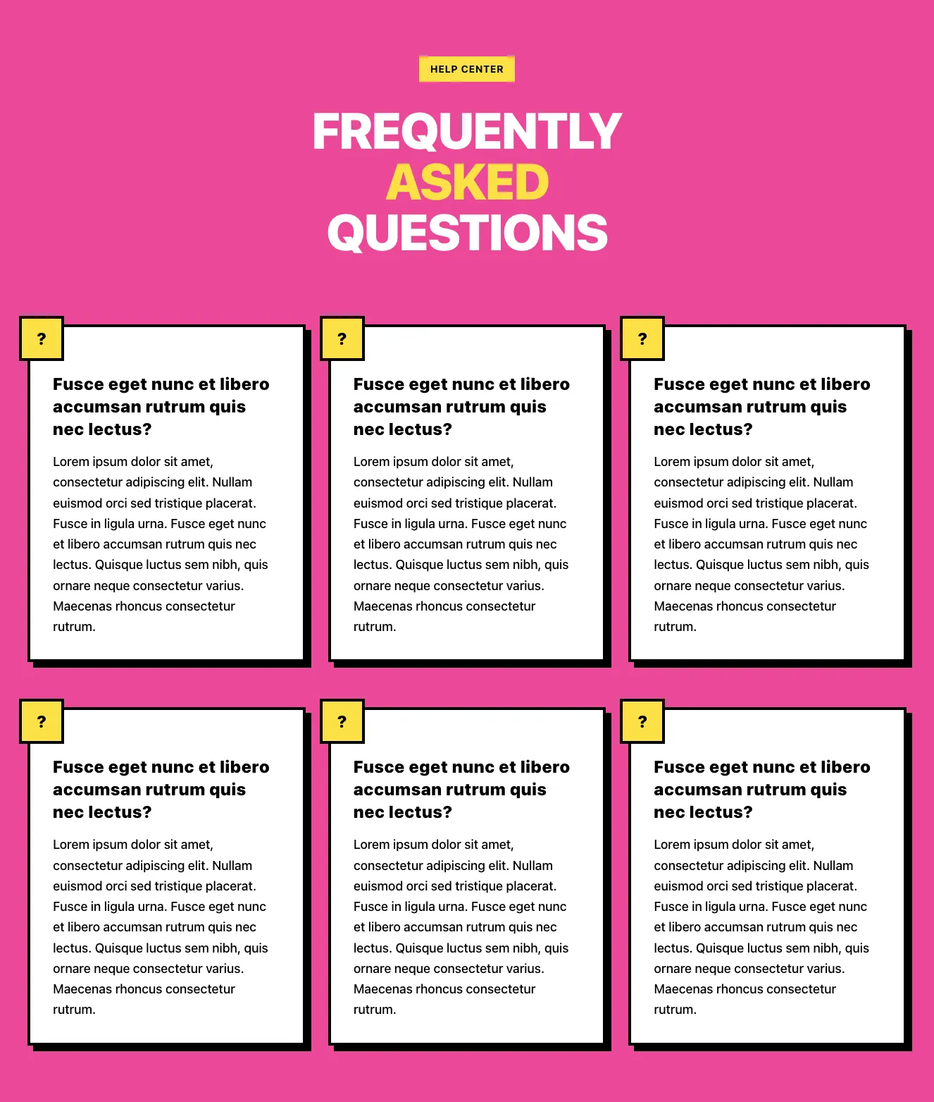 Pink faq component #4
