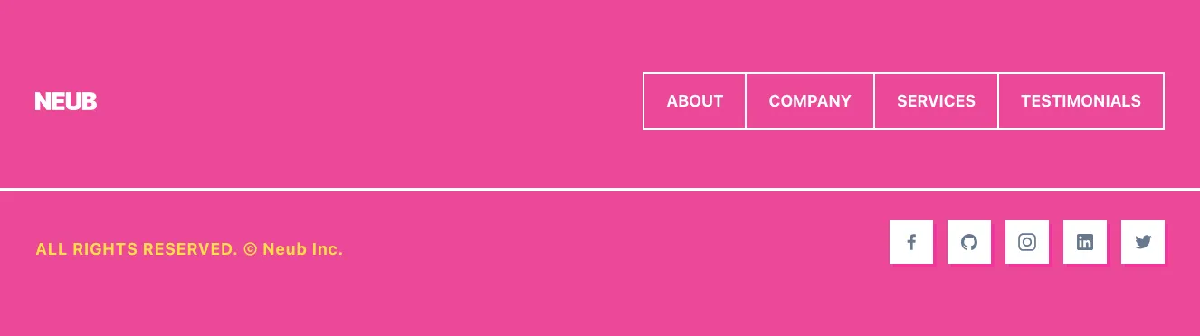 Footers component #3
