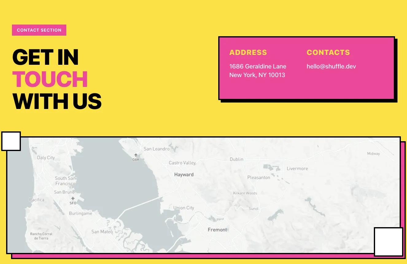 Tailwind Yellow contact Component