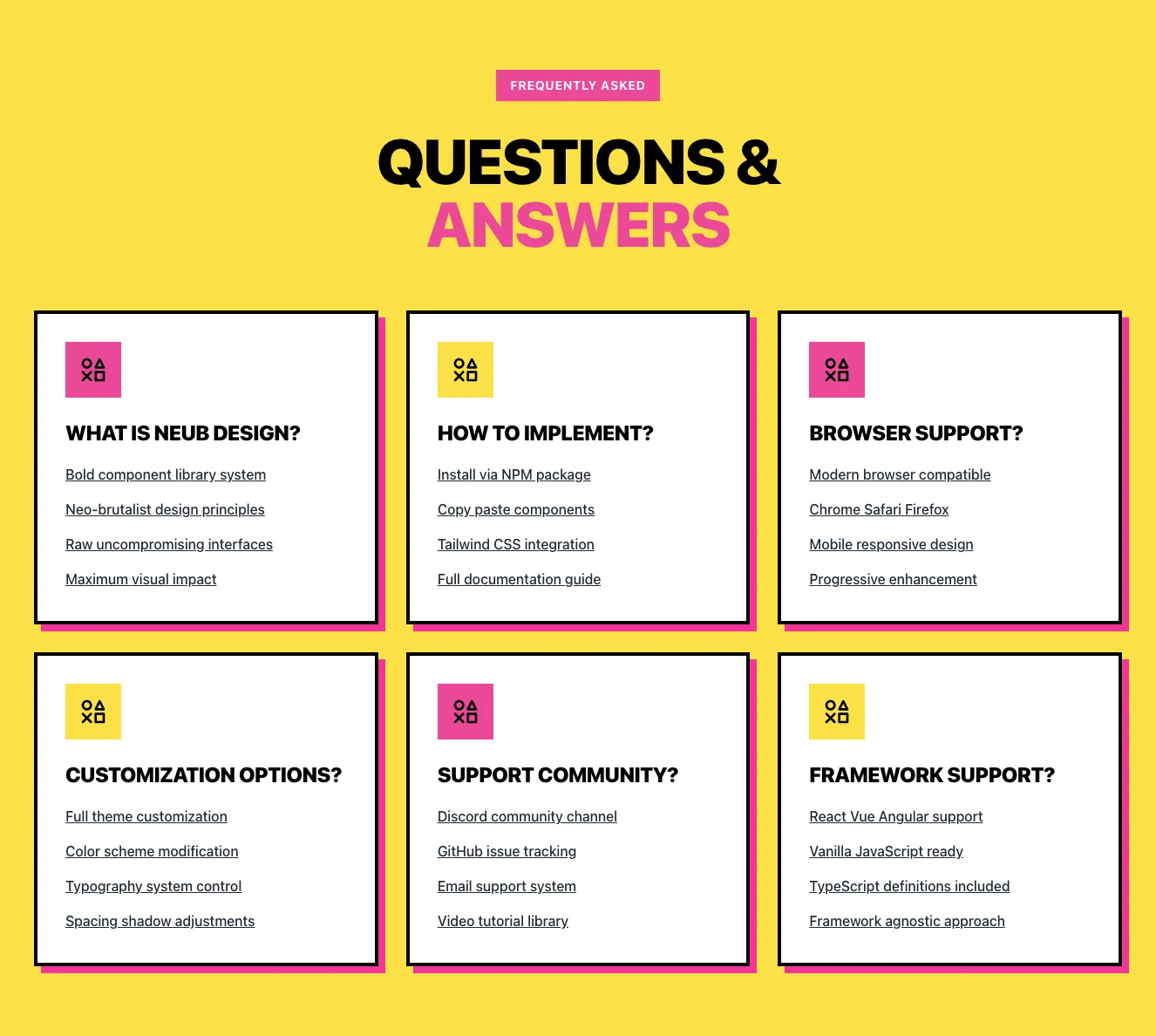 Yellow faq component #2