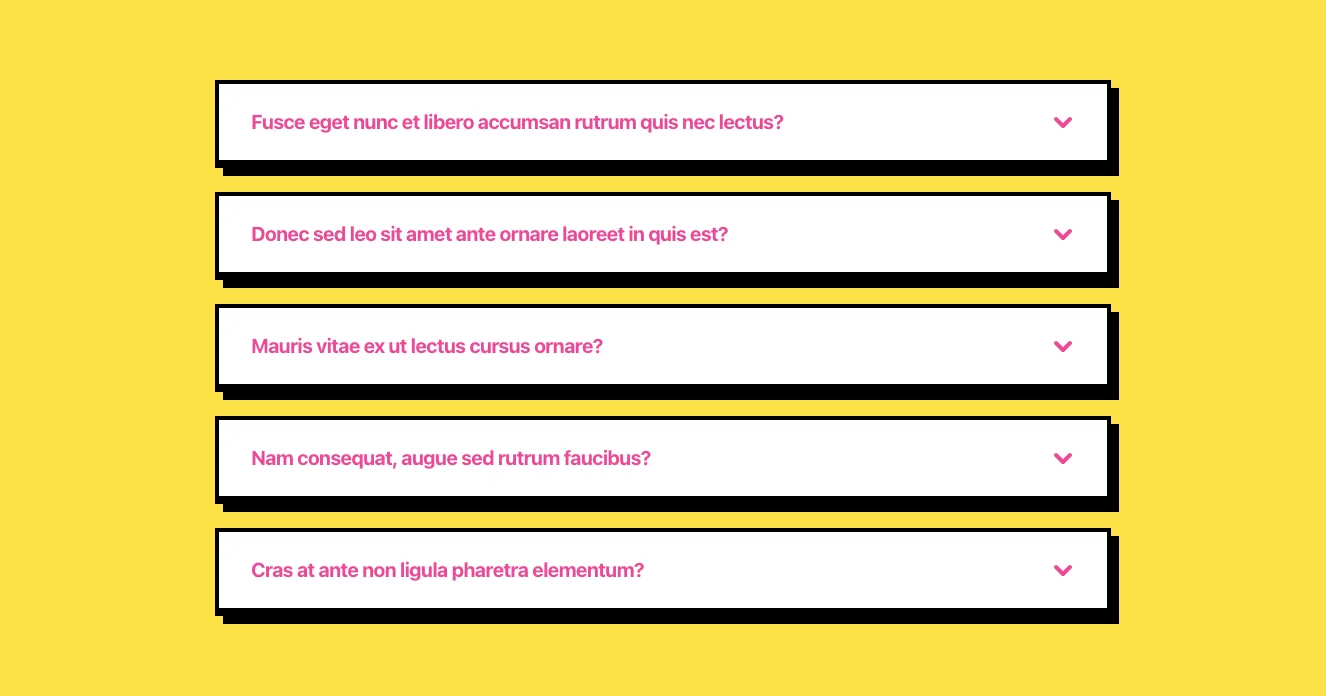 Yellow faq component #3