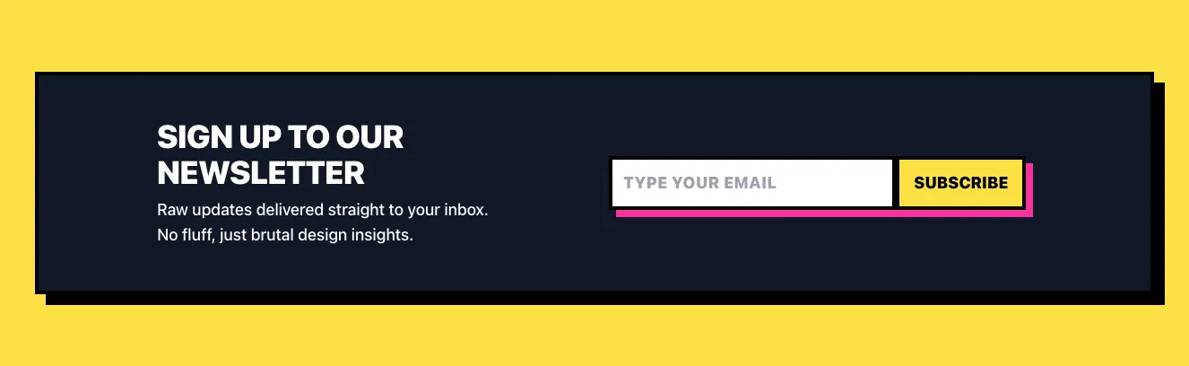 Newsletter component #2
