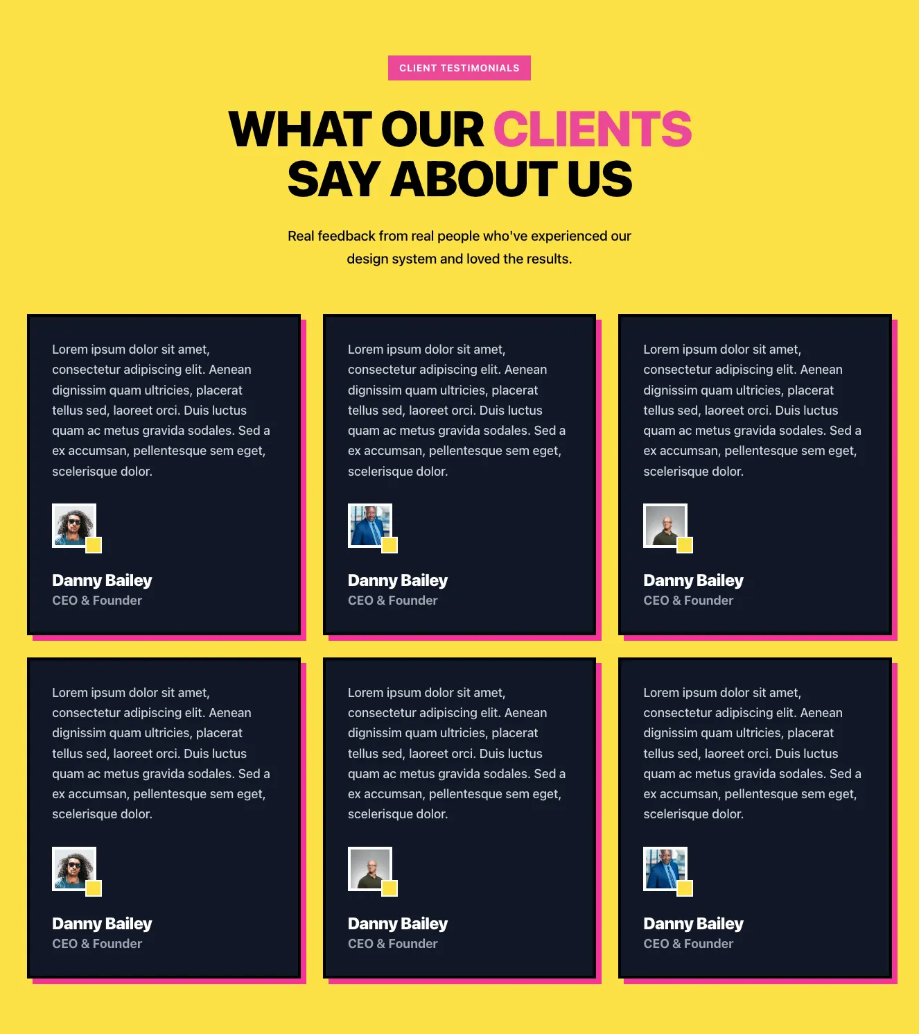 Testimonials component #8