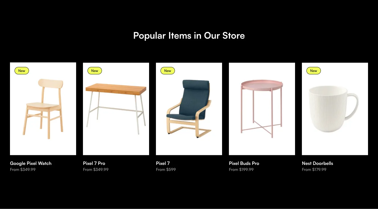 E-commerce (products) component #25