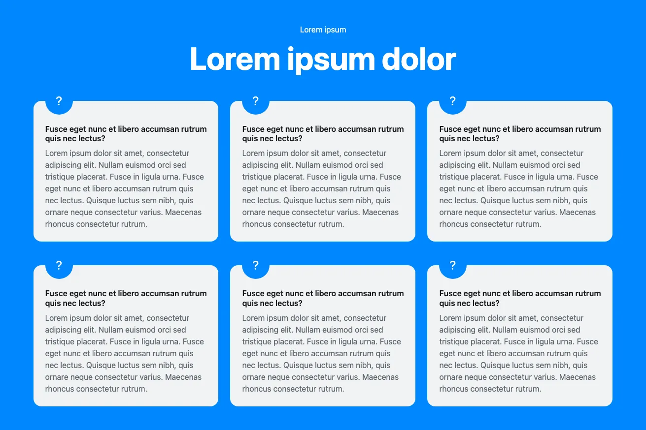 FAQ component #4