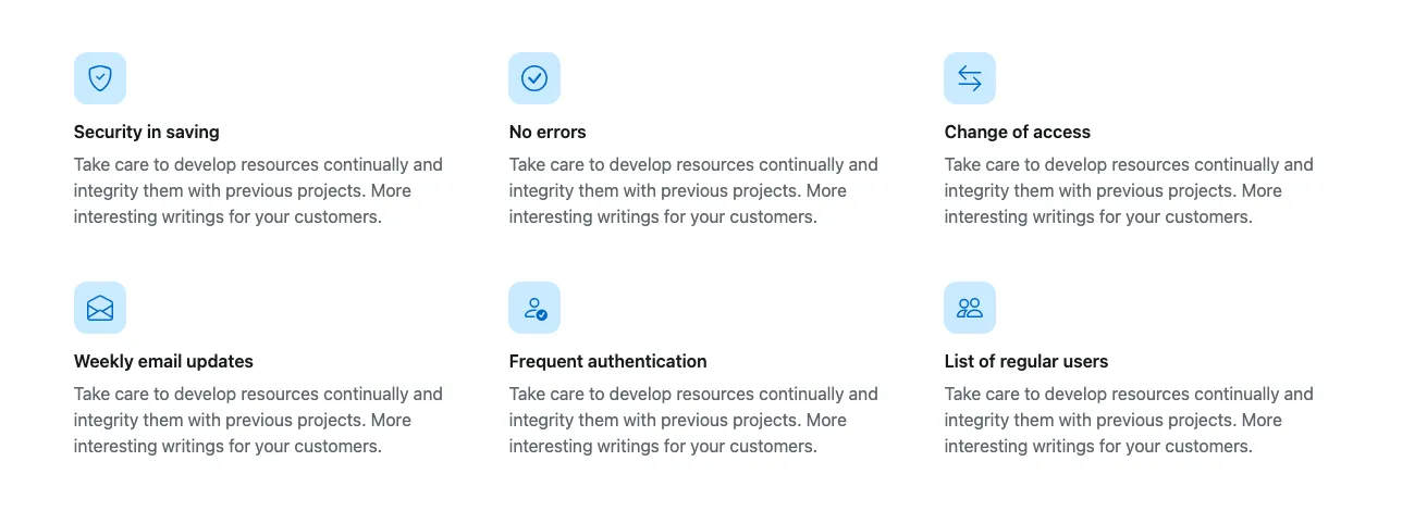 Features component in Bootstrap-6