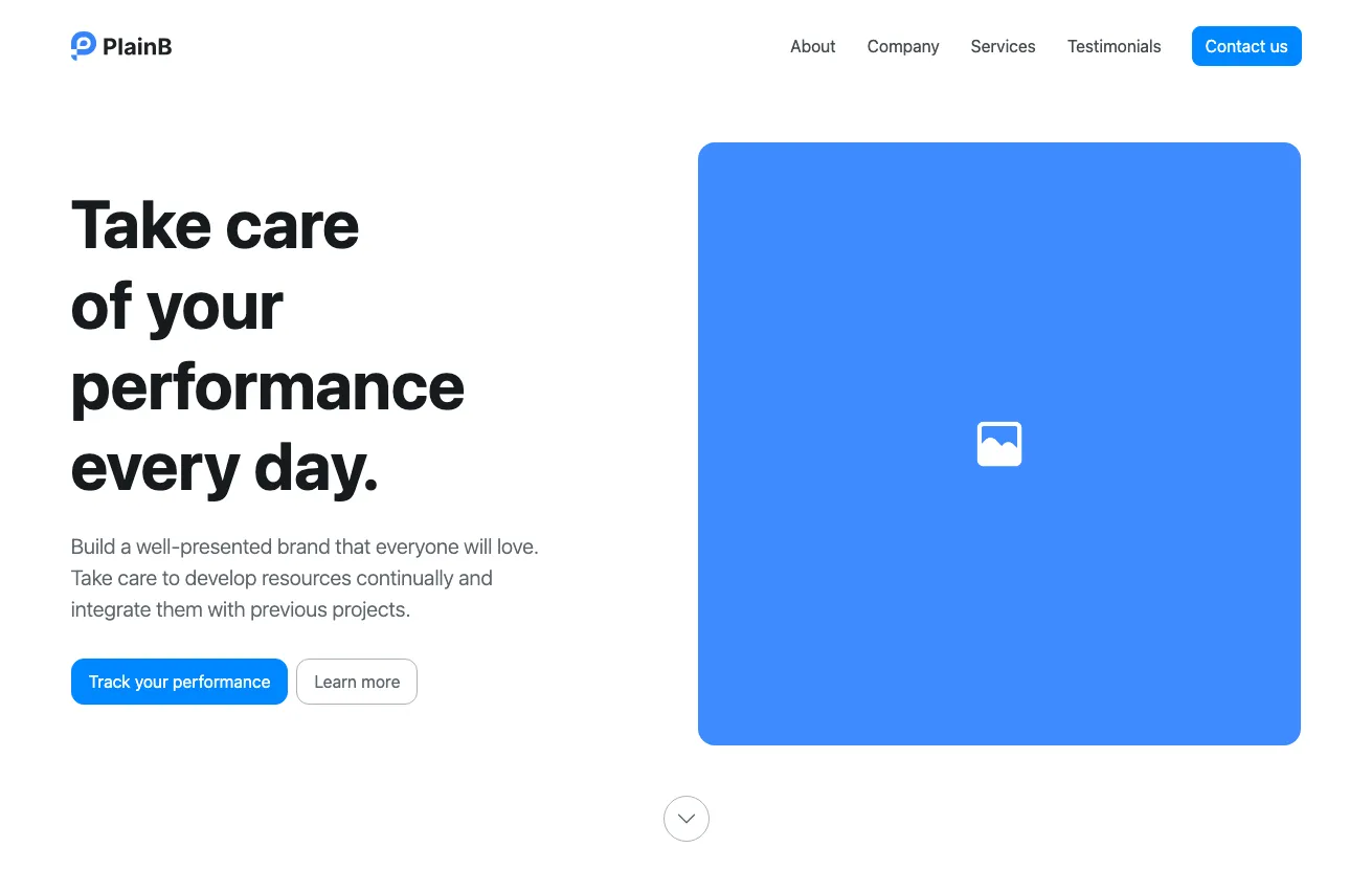 Hero section component in Bootstrap-6