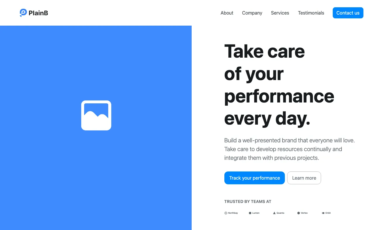 Hero section component in Bootstrap-6
