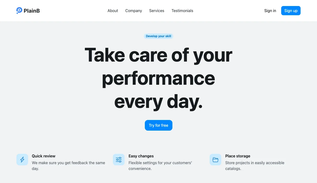 Hero section component in Bootstrap-6