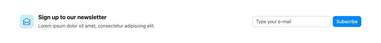 Newsletter component #2