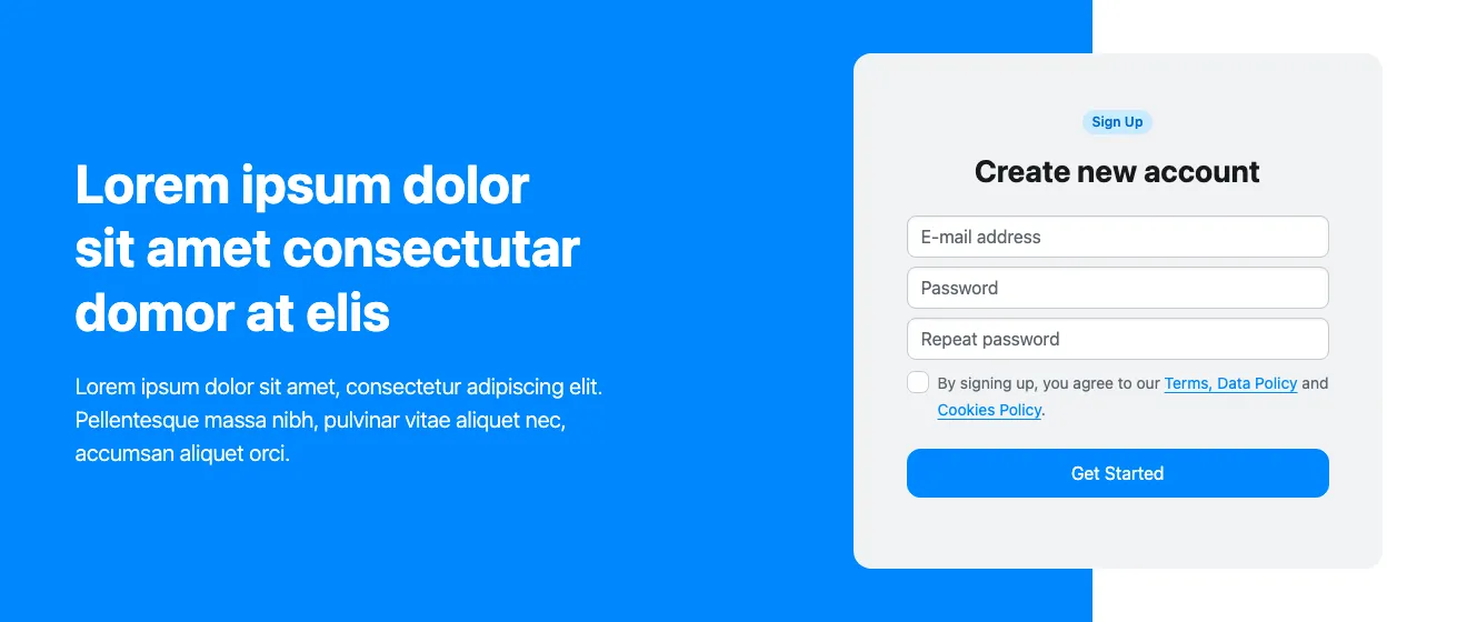 Sign in / Sign up component in Bootstrap-6