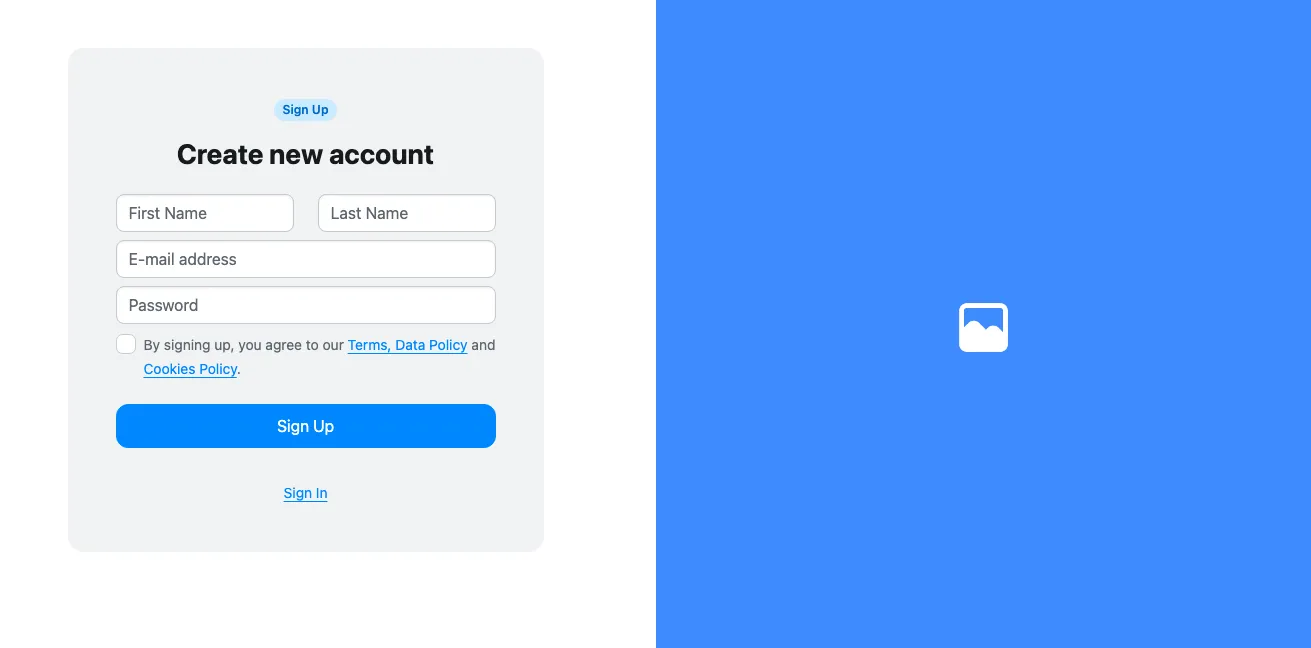 Sign in / Sign up component #3