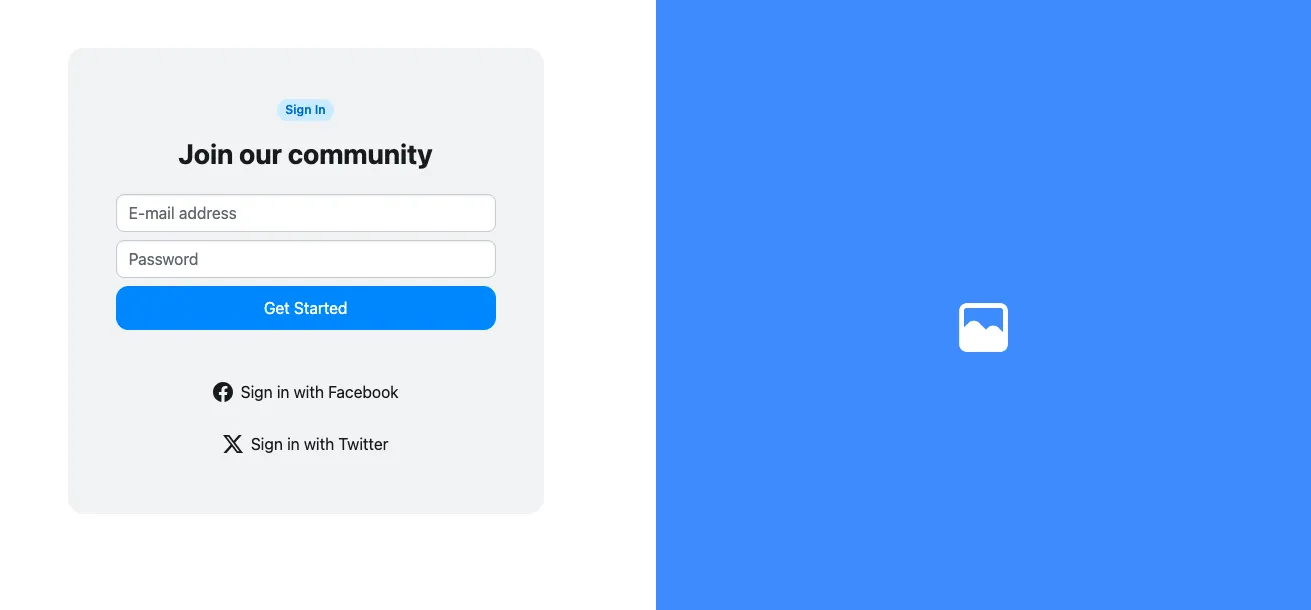 Sign in / Sign up component #4