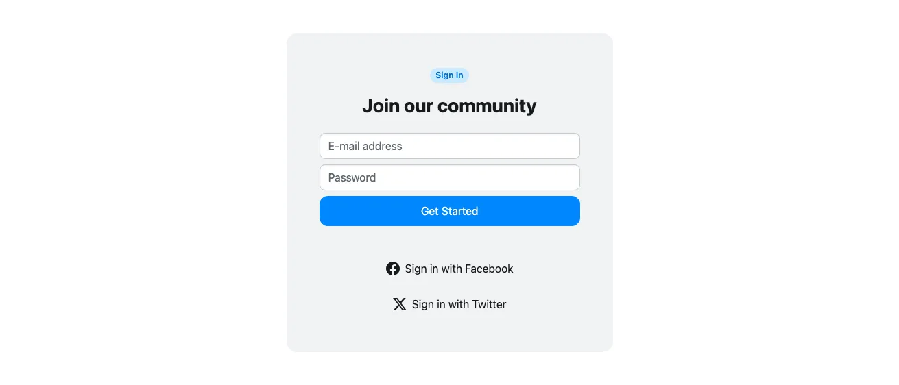 Sign in / Sign up component #6