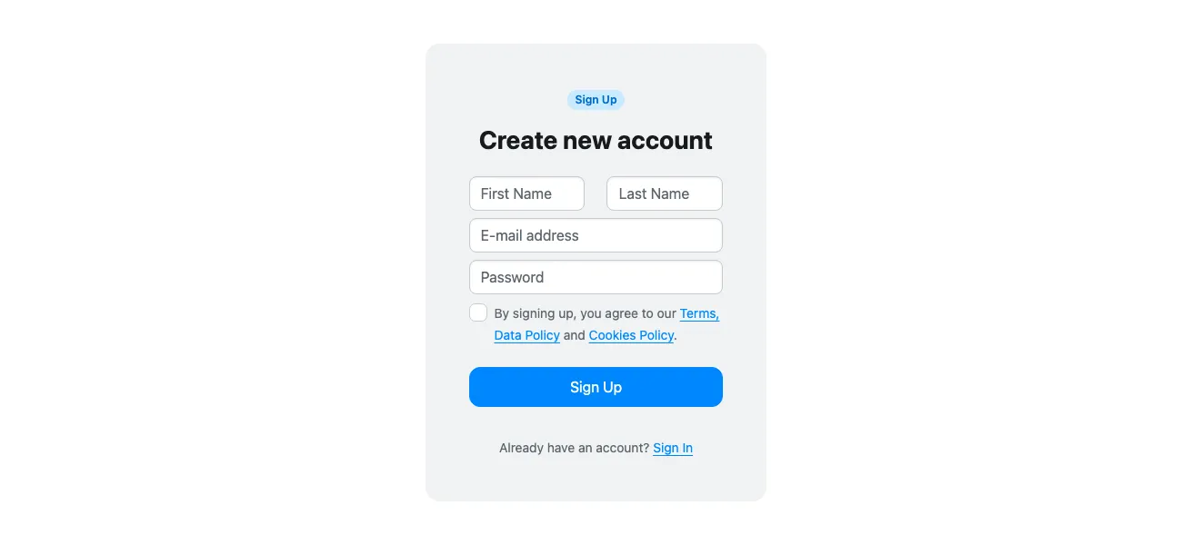 Sign in / Sign up component #7