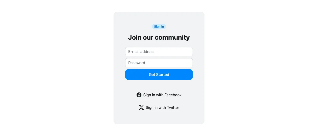 Sign in / Sign up component #8